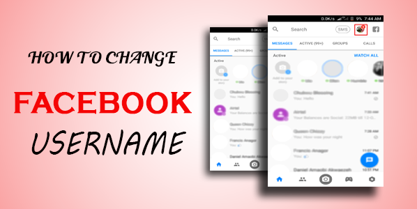 How to change Facebook Username on Messenger app